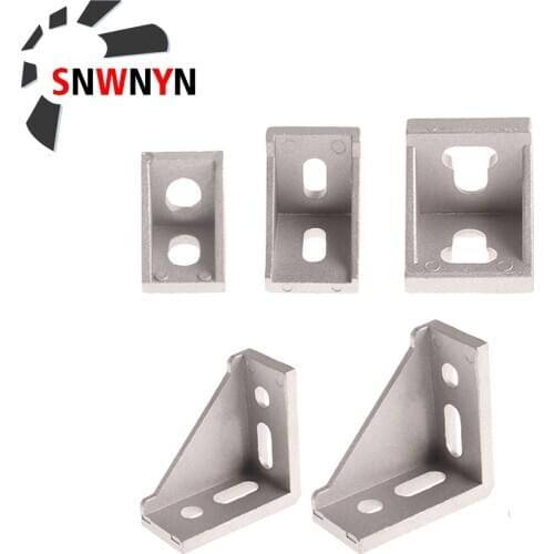 2/5PCS 4040 4080 6060 8080 2020 2028 3030 3060 Aluminum Corner Bracket For 20/30/40/45/60 Aluminum Profile Connector CNC Router