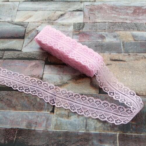 Beautiful Wholesale 10 Yards 28mm Width Pink Embroidery Lace Ribbon DIY Jewelry Clothing Accessories For Sewing