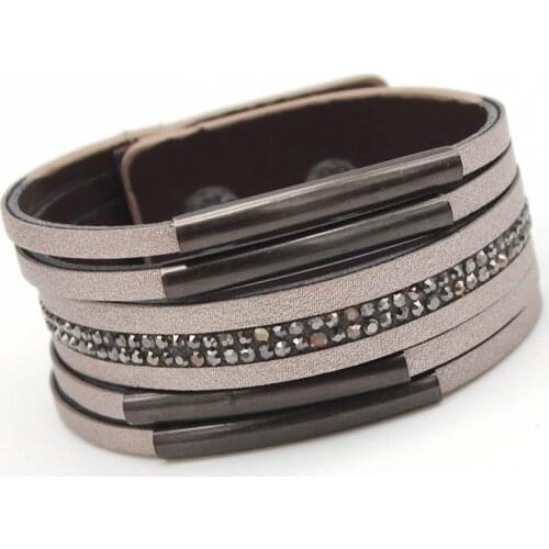 New Thin Strip Multilayer Leather Bracelets for Women Fashion Multicolor Shred Wrap Bracelet Simple Unisex Jewelry