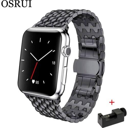 Strap For Apple watch band 44mm 40mm series 5 4 3 2 replacement watchband iwatch 42mm 38mm luxury stainless steel link bracelet