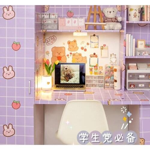 Self-adhesive dormitory female university student desk bedroom pasted warm waterproof oil-proof child room wallpaper J05