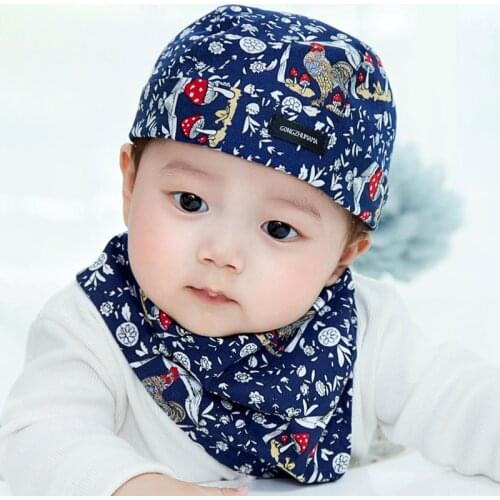 New summer girl autumn winter newborn baby pirate hat turban hat suit boy cotton baby hat scarf suit soft baby toddler hat hat