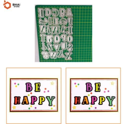 Carbon Steel Metal Cutting Die DIY 26 Uppercase Letters Suitable for Decorative Scrapbook Album Festival Card Making 2021