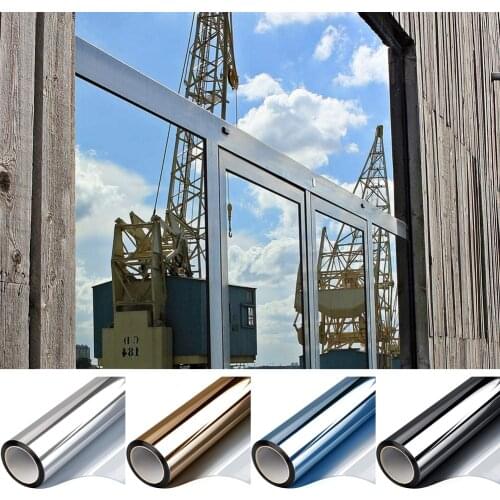 Window Privacy Film One Way Daytime Mirror Tint UV Heat Control Vinyl Stickers Sun Block Glass Paper Door Covering Reflective