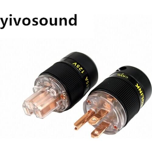 Yivosound FP-10 FC-10 OEM DIY HIFI Pure copper Electrical Connector Female Male US plug power supply adapter