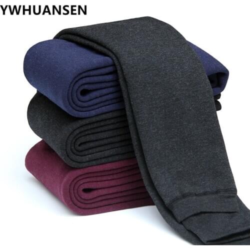 YWHUANSEN Winter Warm Pantyhose For Girl Plus Cashmere Cotton Pure Color Childrens Leggings Thick Toddler Legging Teenage Pants