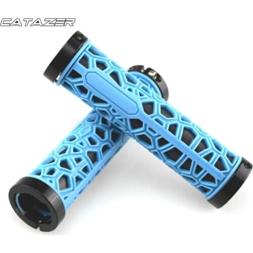 1 Pair MTB Bike Grips Cycling Mountain Bicycle Grips Scooter Handlebar Rubber Soft End Handle Sets Cycling Bicycle Parts