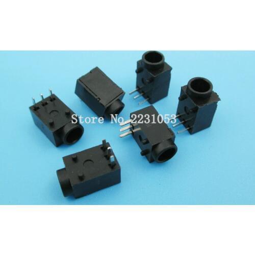 10PCS/LOT DC003A 3.5*1.3MM DC Power Jack 3Pin DC-003A DC socket socket 1.3MM needle core tripod