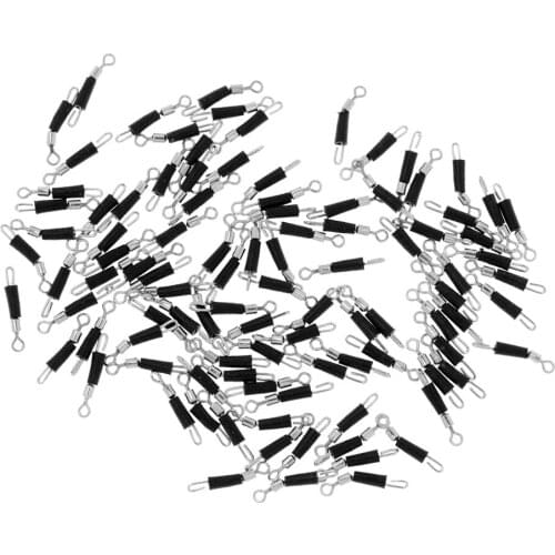 100pcs Sub-line Clip Split Swivel Link Fish Line Connector Fishing Accessory