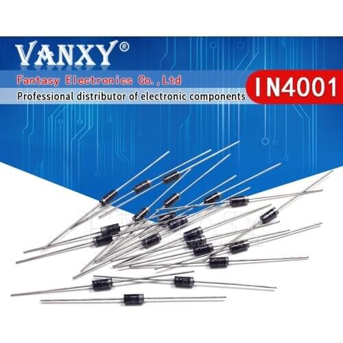 100PCS Rectifier Diode IN4001 1A 50V DO-41 1N4001