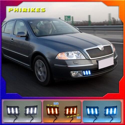 2PCs/set Car styling Daylight Daytime Running light led drl For Skoda Octavia A5 2007 2008 2009 waterproof daylight