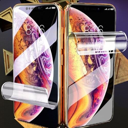 2Pcs 7D Full screen protector For iPhone 5 6 7 8 S Plus Film Protection Nano-coated back film HD Soft TPU Nano Screen Protector
