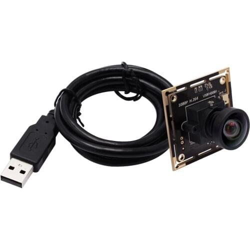 2MP 1080P USB2.0 Webcam Sony IMX322 Low illumination 0.01lux Color CMOS Sensor No Distortion USB Camera Module