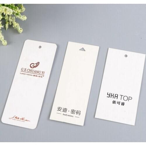 300gsm customized label paper printed tag clothes tags paper labels paper label tags price tags for clothing