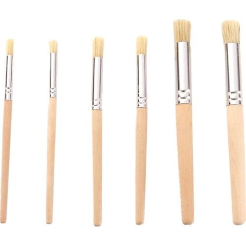 6Pcs Brushes Useful Fine Premium Gouache Paint Brushes Oil Painting Brushes for Children