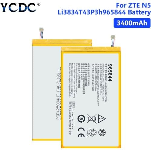 3500mAh Li3834T43P3h965844 Battery For ZTE ZMAX Z970 Grand Memo N5L LTE N5 N5S N9520 U5 U5S U969 U9815 V9815 Bateria