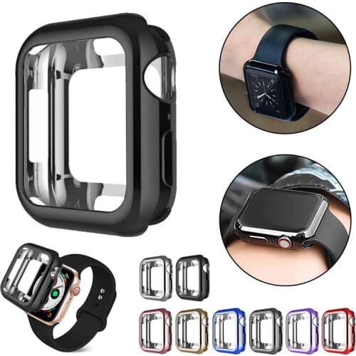 Bumper Protector for iwatch Case Soft TPU Ultra-Slim Scratch Resistant Protective Cover Case for Apple Watch Series 5 4 3 2 1