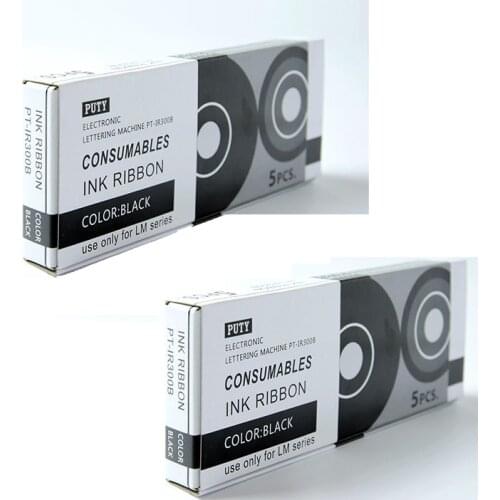 10pk Max INK TAPE LM-IR300B compatible LETATWIN Cable ID Printer Electronic Lettering Machine LM-370E LM-380A LM-390 (2boxes)