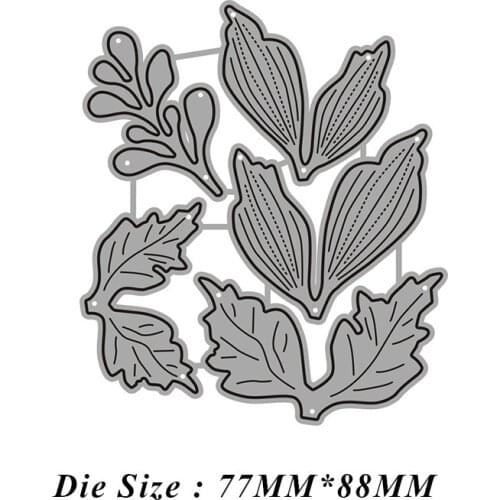 Flower and leaf 2021 New Metal Cutting Dies for Scrapbooking Frame Edge No Stamps Stencil Cuts Crafts Navidad Molds Die Paper