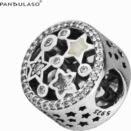 DIY Beads For Jewelry Making Illuminating Stars Charm Silver Enamel Woman Beads For Original 925 Silver Bracelets Christmas Gift