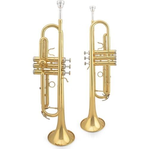 Instrument trumpet drop B tune JYTR-E100G Enamel Gold Brass