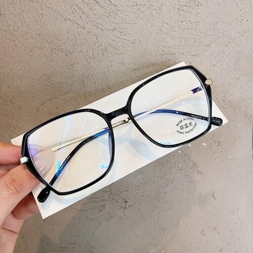Retro Square Anti Blue Light Glasses Big Black Optical Frame TR90 Unisex Transparent Computer Glasses Blue Ray oculos