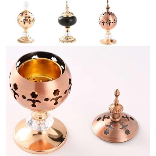 1* Incense Burner Width 8* Height 19cm Metal Decorative Arabian Bakhoor Incense Burner Mabkhara Censer Candle Holder