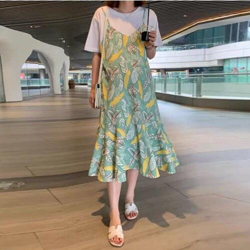 LIEZHAMO Summer Dresses With Print