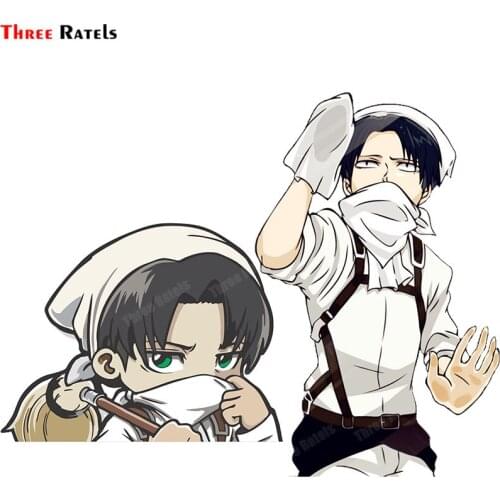 Three Ratels A428 levi cleaning For Attack on Titan Creative Car Stickers Car Accessories Decal Scratch-proof Sticker Decoration