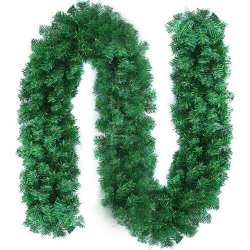 2.7m New Green Christmas Garland Wreath Xmas Home Party Christmas Decoration Pine Tree Rattan Hanging Ornaments Drop Shipping