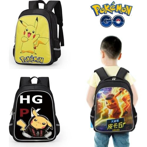 2021 New Pokemon Pikachu School Bags Kindergarten for Boys and Girls Waterproof Backpacks Child Book Bag Kids Satchel Knapsack