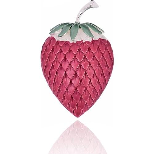 Brand New Arrival Strawberry Brooches Pins for Women Metal Lapel Badge Brooch Pin Womens Bags Hats Outdoorsy Gift Jewelry