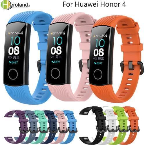 Silicone Wrist Strap For original Huawei Honor Band 4/5 Smart watch Wristband Sport Bracelet watch Band honor band 5 Correa hot