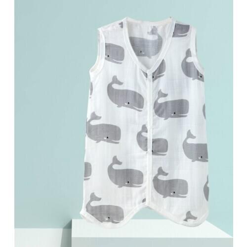 Baby Sleeping Bags Legs Cotton Sleeveless Sleep Sack Summer Cute Cartoon Jumpsuit For Children Pajamas Newborn Sleepsacks