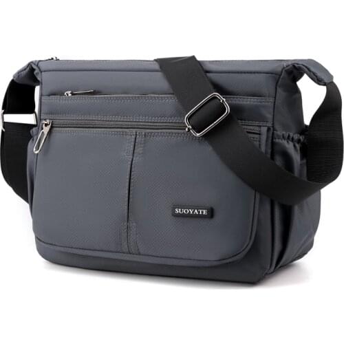 Oxford Crossbody Shoulder Bag Men Zipper Casual Travel Messenger Pack Male Shoulder Sling Working Bags Bookbag Briefcase