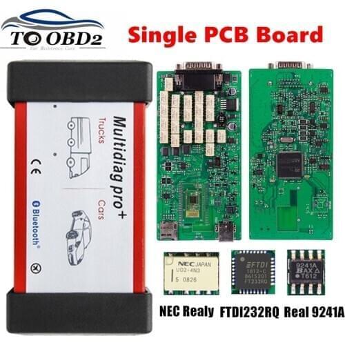 DS150cdp TCS Multidiag Pro Green Single PCB Board real 9241A Chip 2016 R1 Free Keygen TCS PRO FT232RQ Chip NEC Relay OBD Scanner