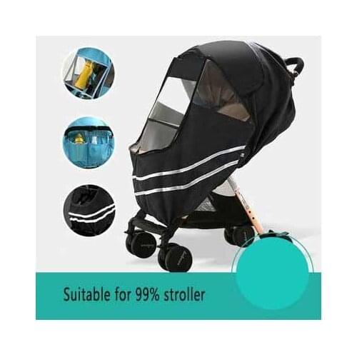 Anti Ultraviolet Universal Waterproof Rain Cover Baby Stroller Accessories Zipper Open Baby Stroller Pushchairs Wind Dust Shield