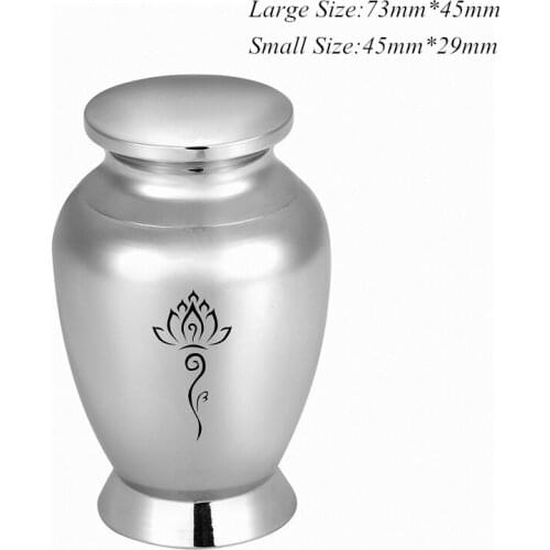 73mm/45mm Height Lotus Cremation Urn for Human or Pet Ashes Custom Engrave Stainless Steel Funeral Ashes Urn Display Urns