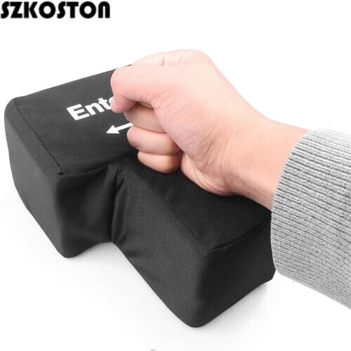USB Big Enter Key Large Enter Key Decompression Computer Any Vent Button Desktop Pillow For Programmer Stress Relief USB Gadge