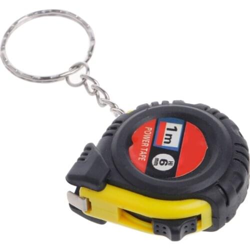 Retractable Ruler Tape Measure Key Chain Mini Pocket Size Metric 1m