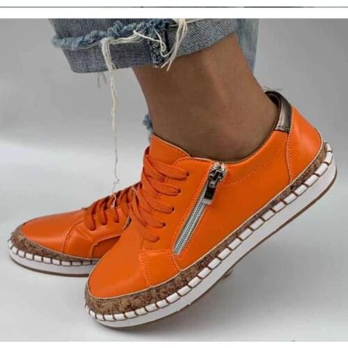 New womens outdoor sports shoes fashion trend comfortable soft sole flat shoes casual round toe vulcanized shoes hot sale