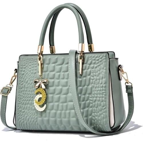 Famous Designer Alligator Top-Handle Bag Large Capacity Leather Handbags Stone Crossbody Shoulder Bags For Women bolsa feminina