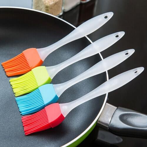 1pc Small Silicone Pastry Brush Baking BBQ Basting Brush Baking Oil Brush Clear Handle Kitchen Tools Reposteria Hot Dropshipping
