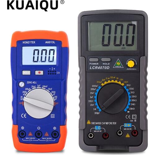 100% Brand Capacitor Tester lcr esr meter Digital Multimeter Counts Multimetro L CR Multitester Digital Profesional Transistor
