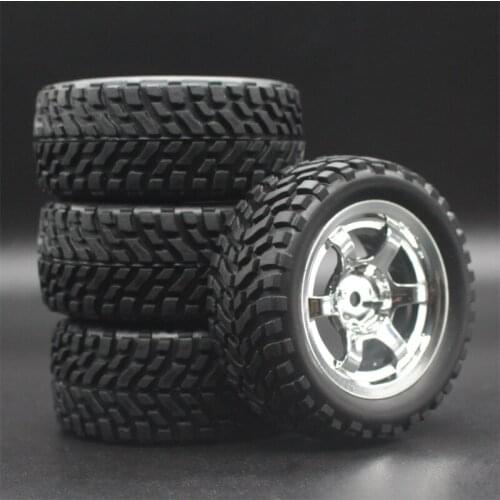 4 pcs 75mm rubber climbing car off-road rim and hexagonal tires for HSP HPI 1:10 components