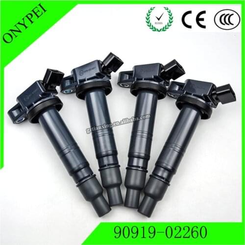 4 pcs/lot 9091902260 High Quality Ignition Coil 90919-02260 For Toyota 4Runner Tacoma Scion xB Lexus ISF 2010-2014 90919 02260