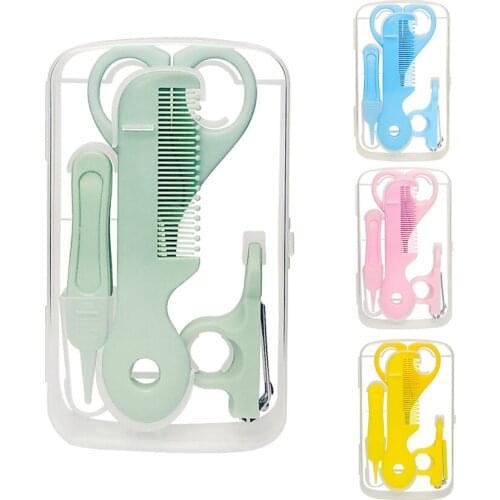 5Pcs/Set Baby Healthcare Kits Infants Nail Care Set Children Finger Trimmer Scissors Kids Nail Clippers Storage Box For Travel