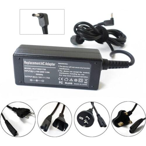 19V 1.75A 33W AC Adapter Battery Charger Power Supply Cord For Asus VivoBook S200L3217E S200LI2365E S200E-0143KULV987 Notebook