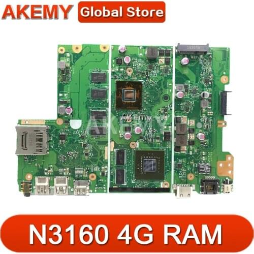 Akemy X441SC Laptop motherboard For ASUS X441S X441SA F441S A441S Mainboard Test work 100% N3160 CPU 4GB RAM