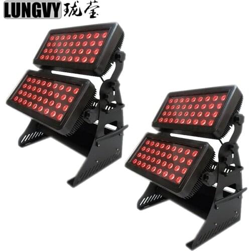 Free Shipping 2pcs/lot 72x10W 4in1 Waterproof Led Wall Washer Light IP65 (Double-Head)Outdoor LED Building Light